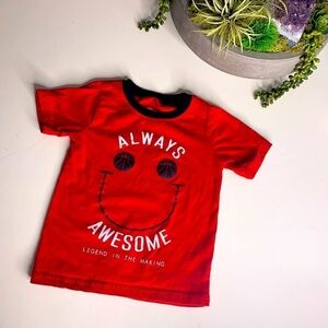 Wonder kids always awesome legend in the making T-shirt red shirt sleeve 3T